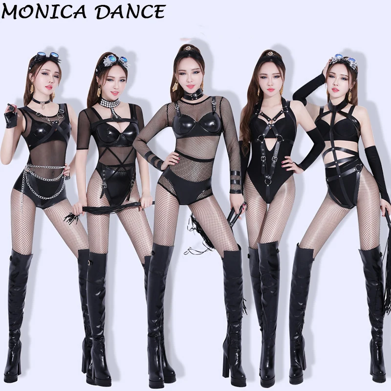 الجاز الرقص الهيب هوب ازياء الأسود التشجيع الرقص الملابس دعوى شريط DJ مغنية ملهى ليلي DS القطب الرقص الملابس