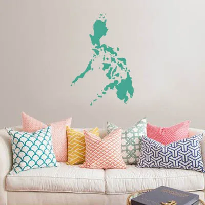 philippines map globe earth country wall vinyl sticker custom made