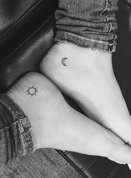 Переводная татуировка минималистский маленькое солнце Лунная Татуировка водостойкий боди-арт временные фальшивые татуировки для