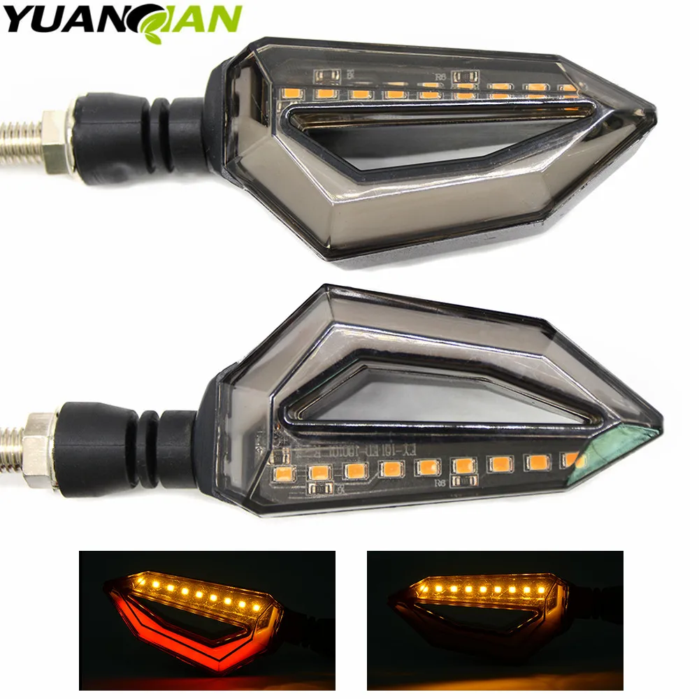 Led Motorcycle Turn Signal Lights Bendable Flashing Motorbike Indicator