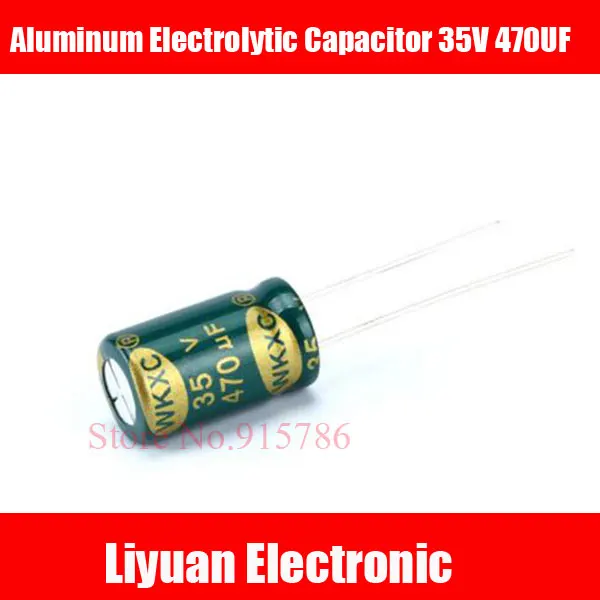 

20pcs/lot 35V 470UF 470UF 35V High frequency Electrolytic Capacitors Size:10*17MM