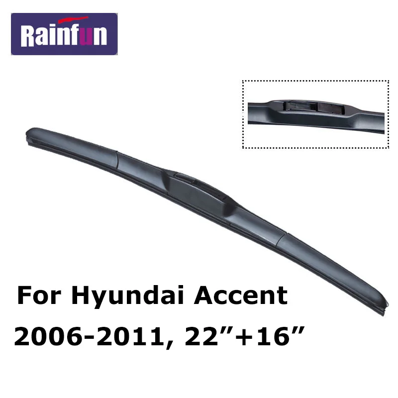 2006-2011 RAINFUN специальный автомобиль стеклоочистителя для hyundai Accent 2000- Выделенные стеклоочистители ветрового стекла 2 шт. набор essuie glace voiture - Цвет: 2006-2011