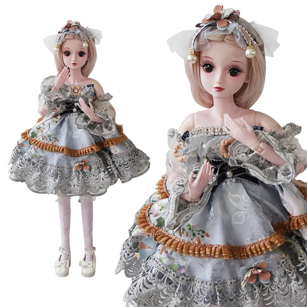 

UCanaan 23.6'' BJD Dolls with 19 Ball Joints SD Dolls Clothes Outfit Shoes Wig Hair Makeup for Girls Gift and Dolls Collection