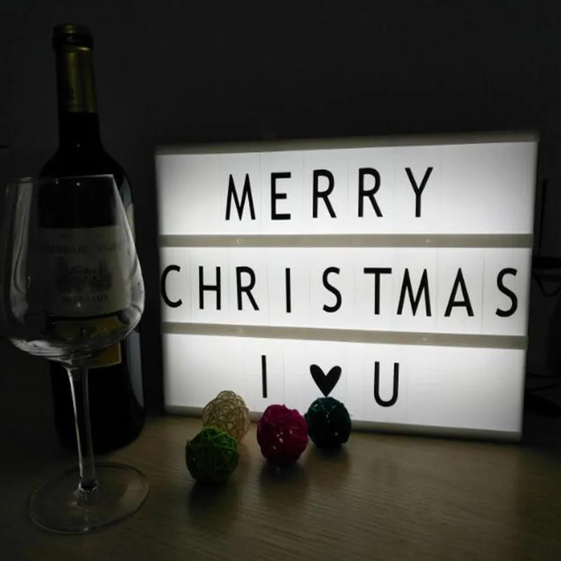 

LED Cinematic AA Battery Or USB Powered Light Box With Letters Numbers Acrylic LED Lamp Festival Lightbox Desk Night Light