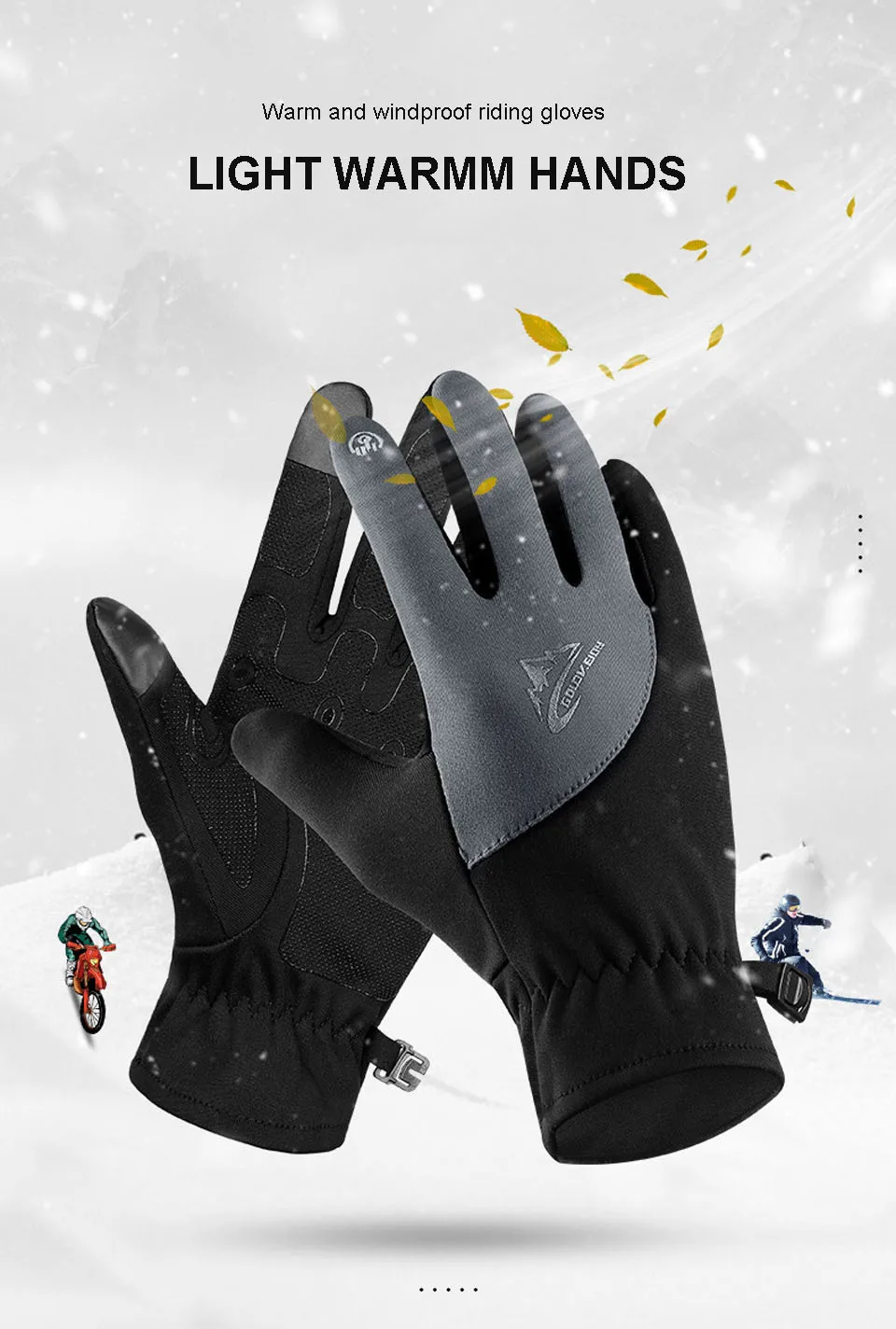 Зимние водонепроницаемые перчатки для рыбалки Спорт на открытом воздухе, рыбалка защита для пальцев Guantes De Caza перчатки для рыбалки для мужчин