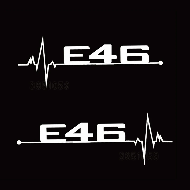 Beli 2 Pcs lot M Daya Stiker untuk BMW E46 E61 E91 Reflektif Putih Stiker Desain Modis Baru Mobil Gaya Jendela Stiker untuk BMW