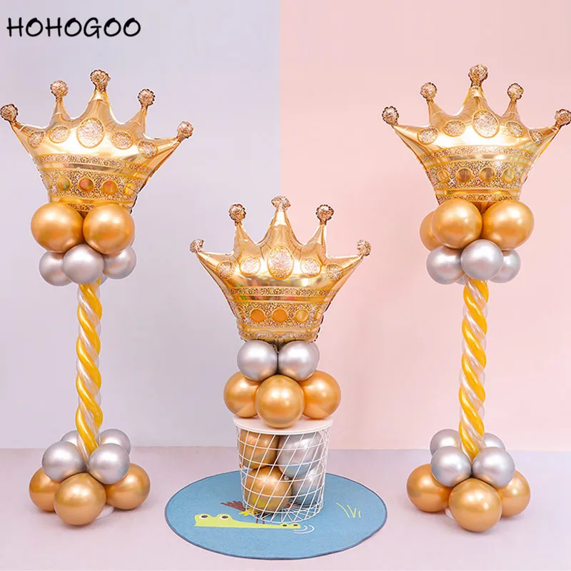 HOHOGOO 1 PC 4 Размеры большая корона Фольга шар принца и принцессы на день рождения