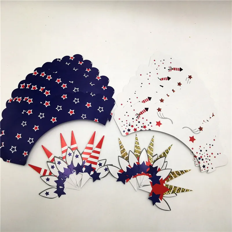 

24pcs/unicorn ThemeParty Decoration For Children Cupcake Cake Topper Baby christma Birthday Party Supplies Cake Baking