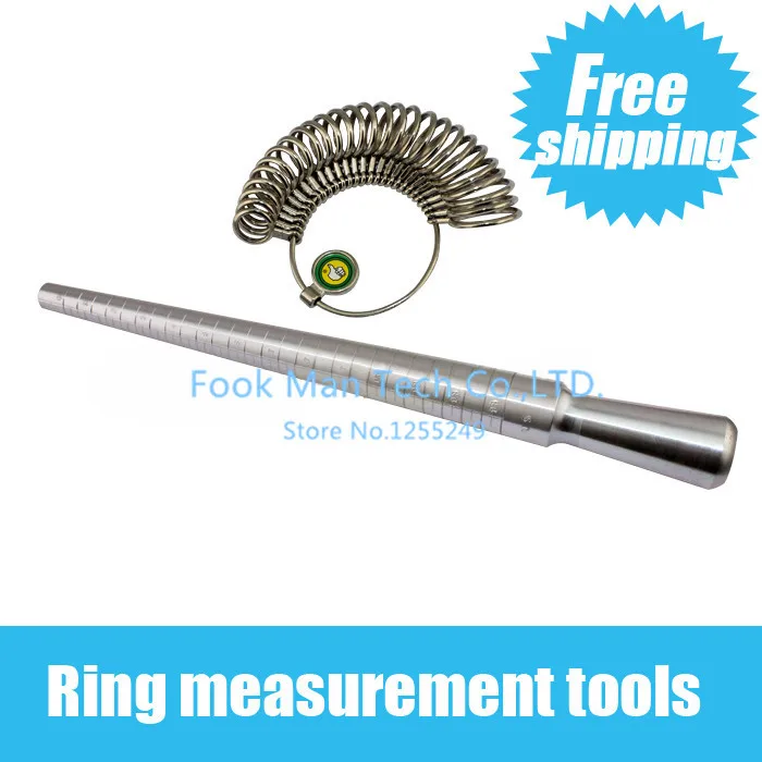 

Metal Guage Mandrel Ring Stick & Manufacture Ring Loop Set,Ring Gauge Metal Finger Sizer Tool Measure 1-33 HK Size