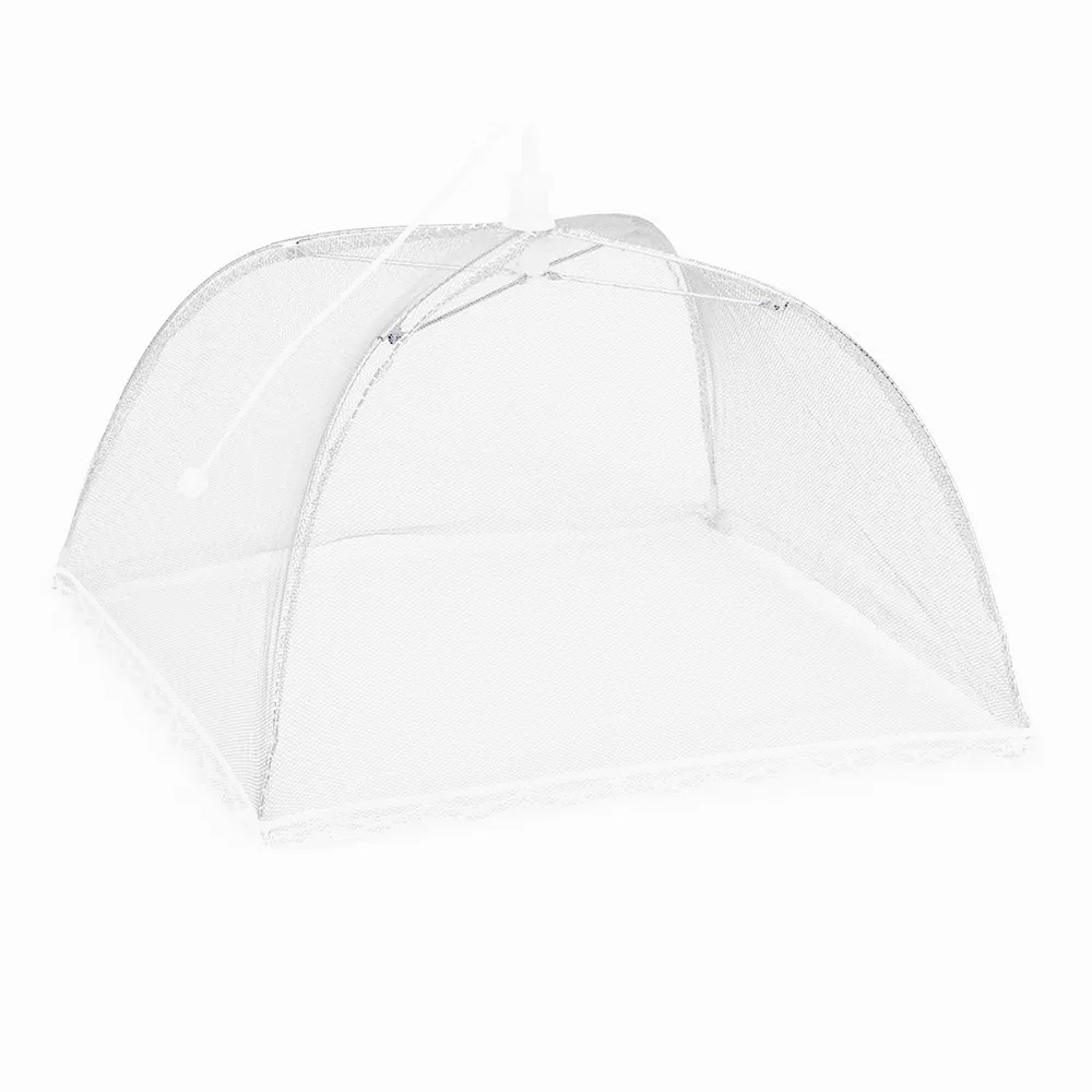 1 крышка для еды всплывающая сетка защитная крышка для еды палатка купол сетчатый зонтик для пикника кухонные инструменты для пикника Чехлы для еды Сетка# XTN - Цвет: Белый