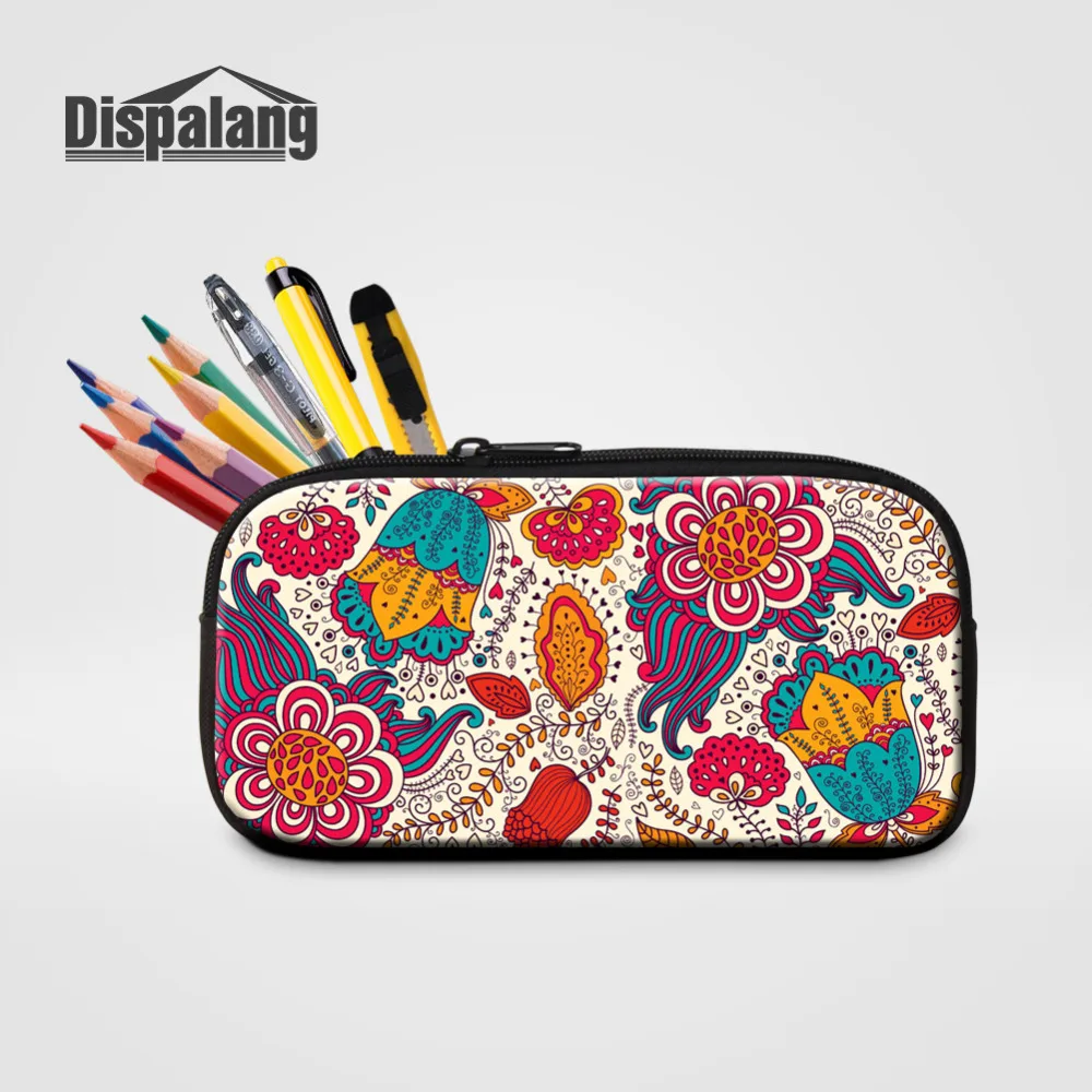 Dispalang Colorful Women Make up Cases Kids Cosmetic Bags Flower