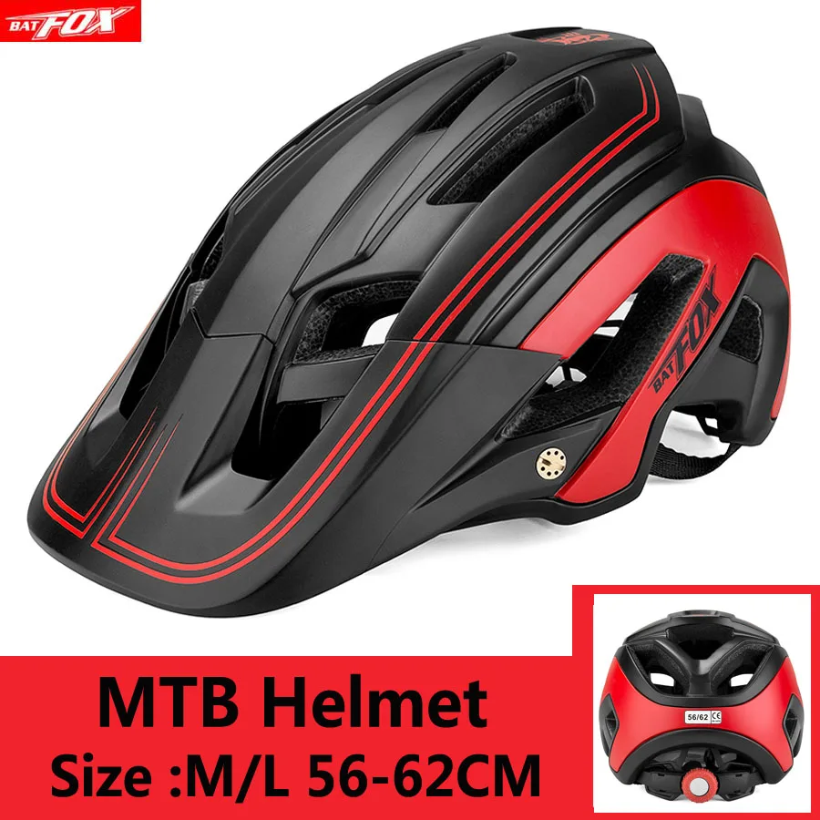 BATFOX велосипедный шлем для мужчин и женщин велосипедный шоссейный горный велосипедный шлем ультралегкий Casco Mtb PC+ EPS интегрально-Формованный велосипедный шлем - Цвет: F-692L-Red