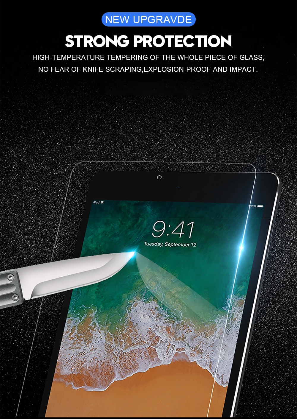 Full Cover Protective Glass For iPad Pro 11 10.5 9.7 2017 2018 Screen Protector For iPad Mini 5 4 Air 3 2 1 2019 Tempered Film (4)
