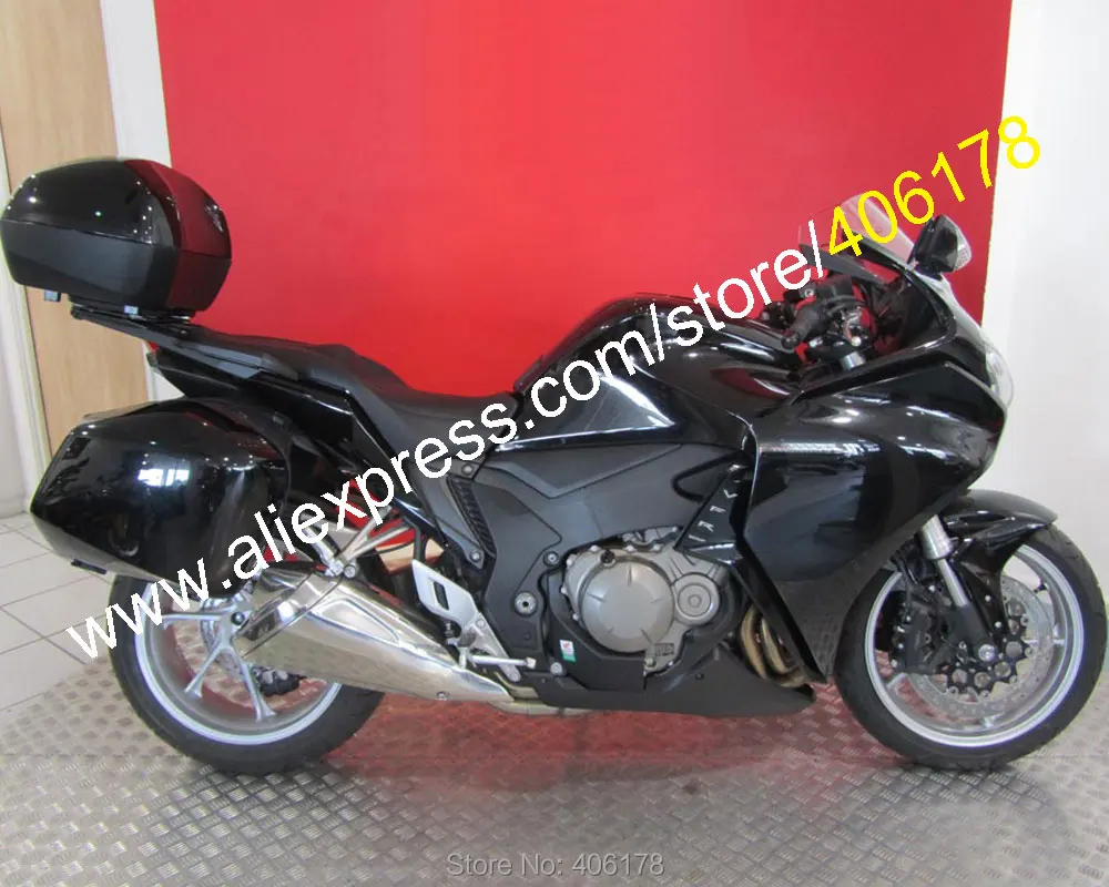 Спорт для VFR1200 2010 2011 2012 2013 VFR 1200 10-13 все черные ABS мотоцикл Обтекатели набор(литье под давлением