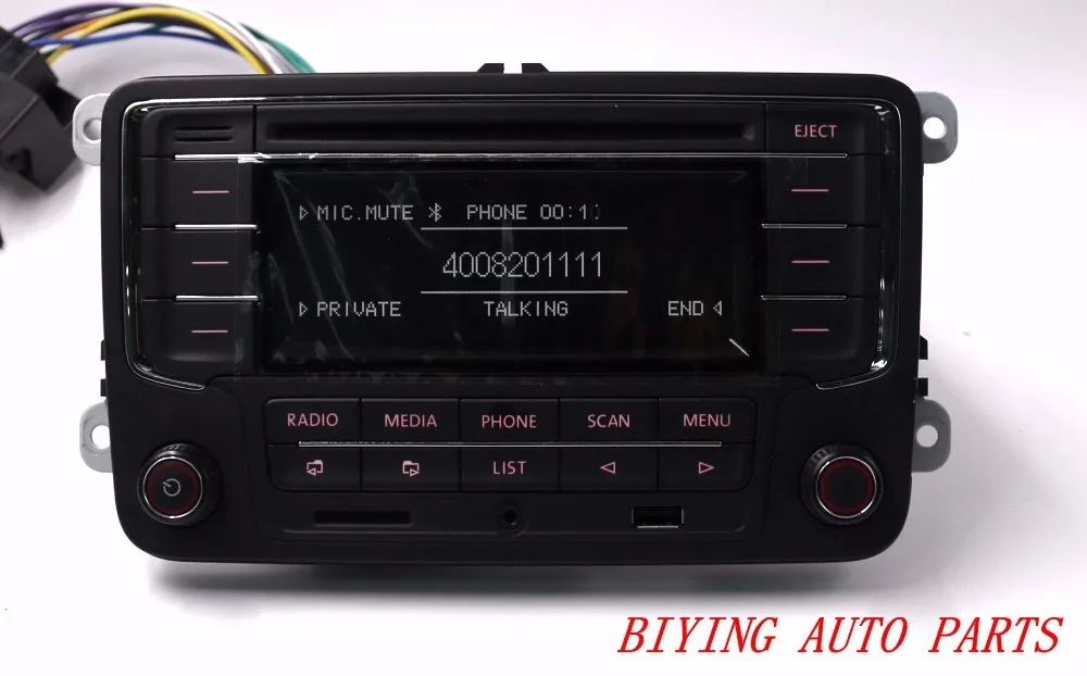 Русская Автомагнитола RCN210 CD USB MP3 SD карта AUX Bluetooth плеер для Golf 5 6 Jetta Mk5 6 Passat B6 B7 CC Tiguan