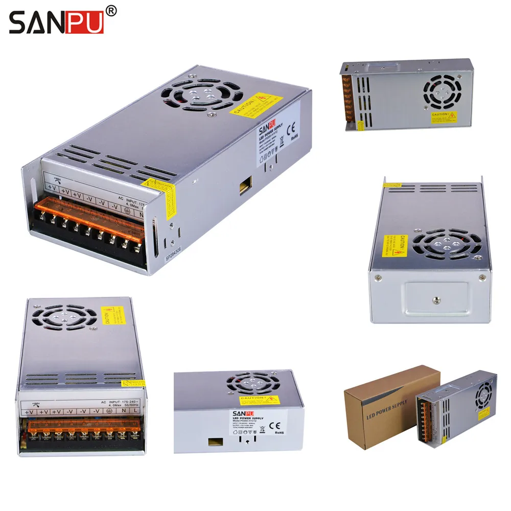 

SANPU LED Drivers 12V 220V 110V AC to DC Lighting Transformers 350W 29A Switching Power Supplies Full Container Load Wholesale