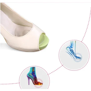 

4pcs=2pairs New Silicone Sole High Heel Foot Cushions Forefoot Anti-Slip Insole Shoes Gel Pad Soft Inserts Insoles Pain Relief