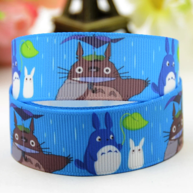 

7/8'' (22mm) Totoro Cartoon Character printed Grosgrain Ribbon party decoration satin ribbons X-01241 OEM 10 Yards