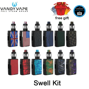 

Original Vandy Vape Swell Kit Box Mod 188W with Swell Tank adopts 0.15ohm single meshed coil E Cigarette waterproof PCBA Vape