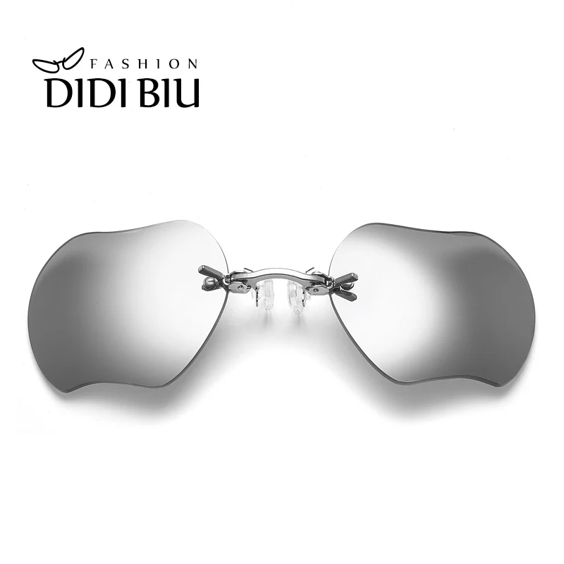 

Yok's Designer Shaped Glasses Cool Men Portable MiNi Sunglasses Apple Round Lens Classic Sun Glasses Steampunk Frameless H824