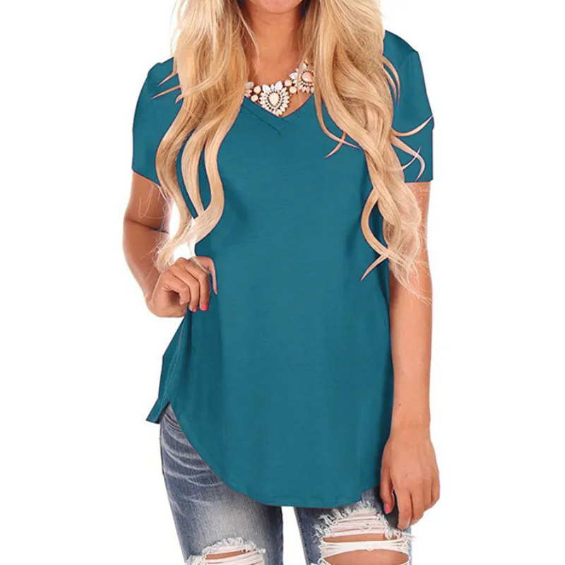 

Women Top Elastic Basic T-shirts High Quality S-5XL Plain T Shirt Female Casual Tops Short Sleeve T-shirt Women Plus Size Shirt