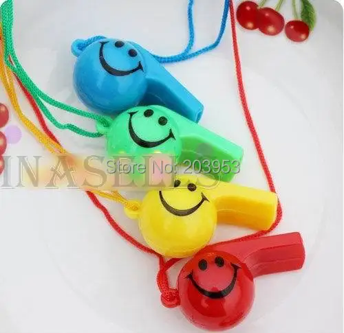 Colorful soccer funny face kid fans whistle 2pcs Cheerleading children whistle sport whistle sports whistle soccer whistle