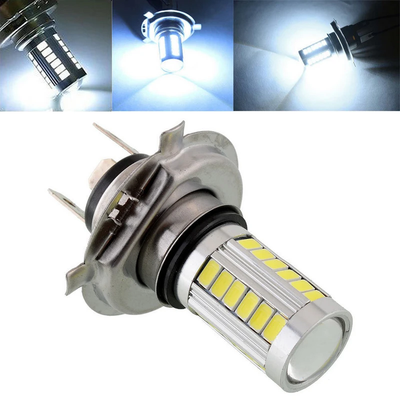 Mayitr 1 шт. H4 5630 33SMD светодиодный 12 В Высокая яркость автомобильный противотуманный светильник головной светильник лампа дальнего света Белый 30 Вт 800LM 6500K