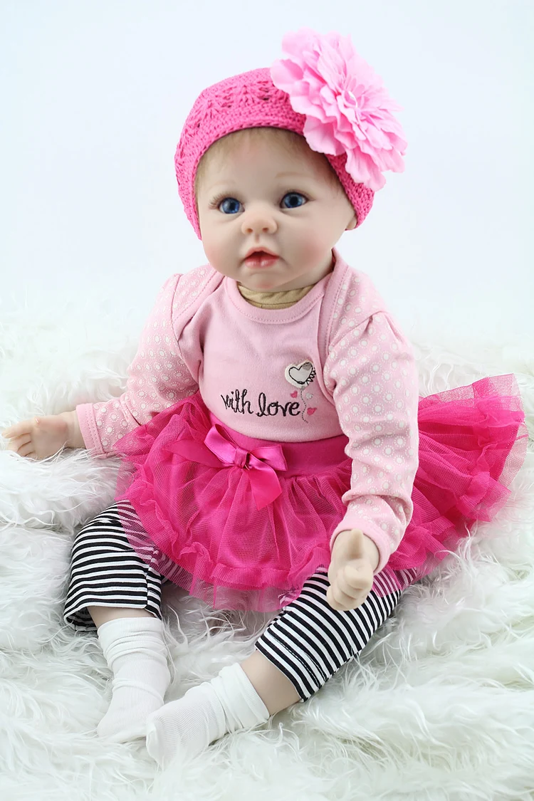 100% handmade Soft Silicone Reborn Baby Doll Toy For Girl ...