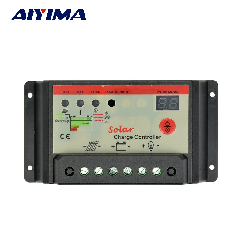

AIYIMA Flexible Solar Panel Cells Solar Battery Charger Controller 12V 24V 30A Controller Panneau Solaire Regulator Switching