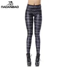 NADANBAO леггинсы с высокой талией, музыкальные ноты, цифровые легинсы с принтом, женские леггинсы для фитнеса, женские штаны