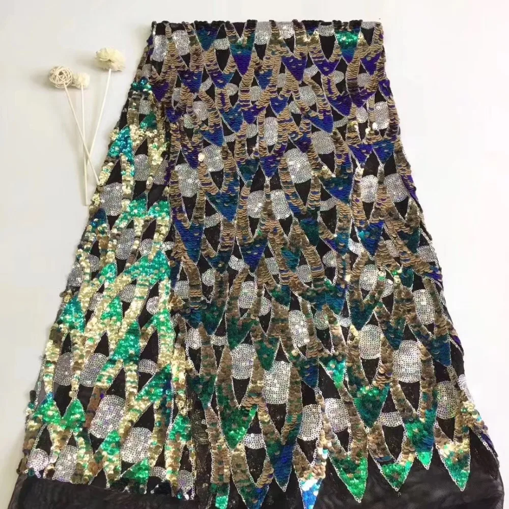 Новейший Тюль кружевная ткань высокое качество свадебное французское кружево ткань с блестками для нигерийских невест