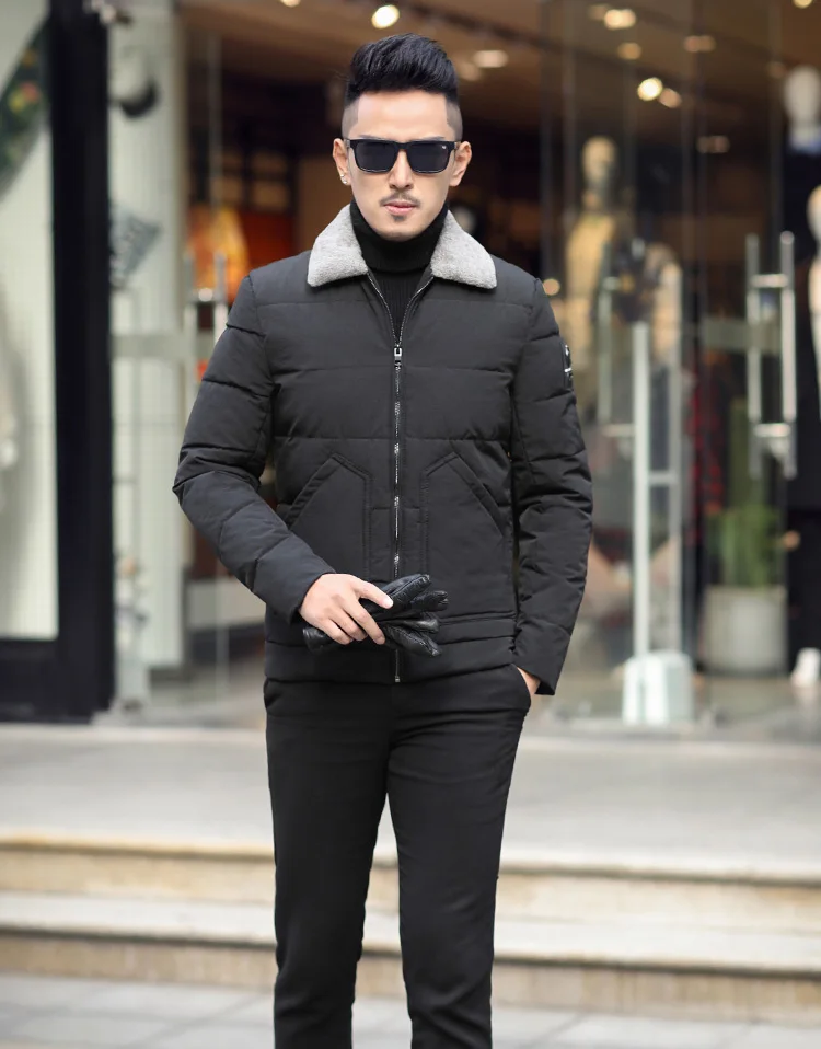 2017 новое поступление зимние стиль мужчины теплые хлопковые-мягкие одежды Мода Повседневная молнии с отложным воротником мужская