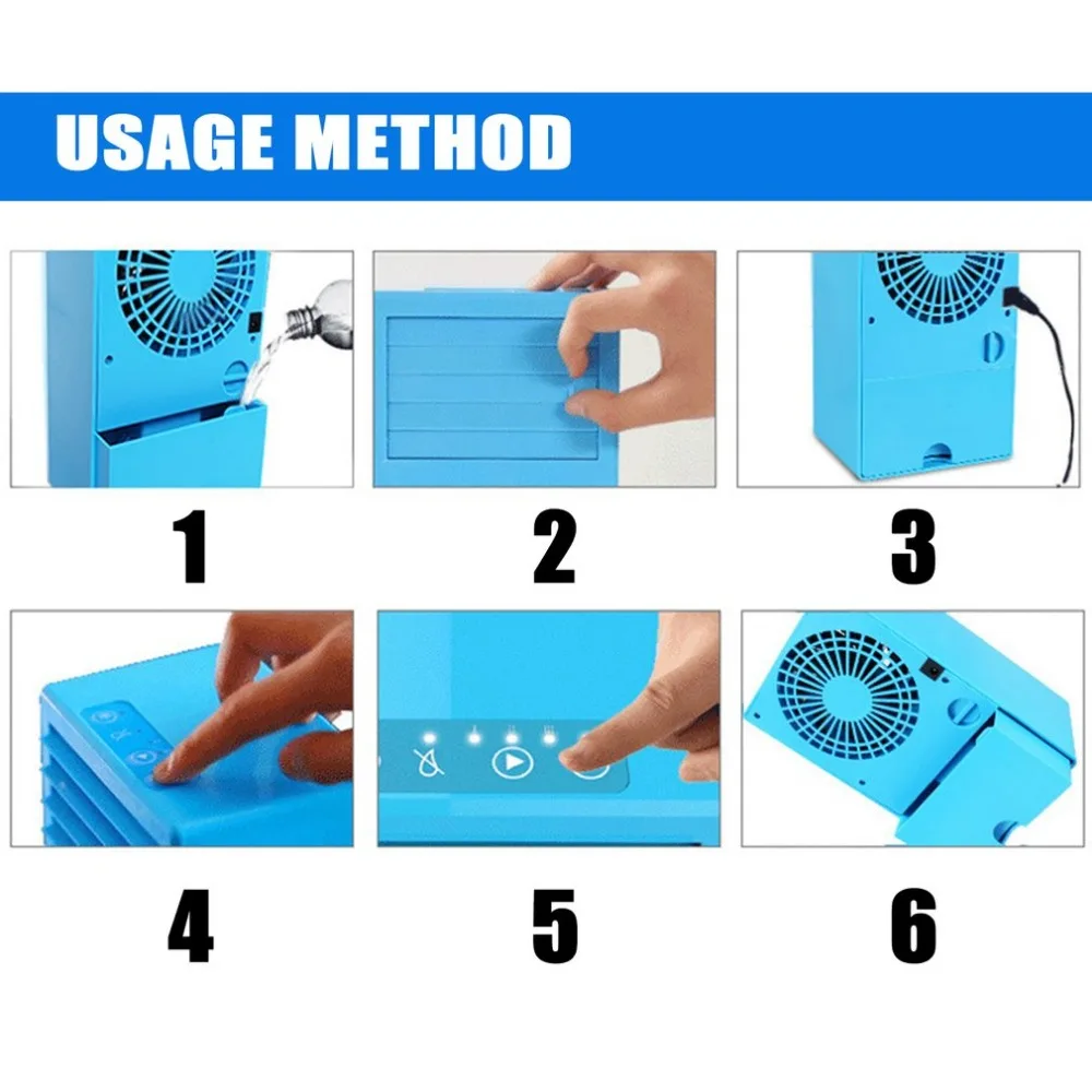Практичный дизайн, компактный размер, персональное использование, кондиционер, воздушный охладитель, вентилятор для дома, офиса, Настольный охладитель, охлаждающий вентилятор
