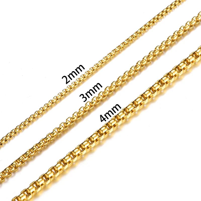gold plated rolo necklace c