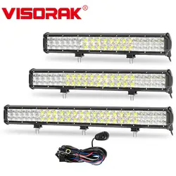 VISORAK 5D 20 "23" 28 "Offroad светодио дный свет бар 210 Вт 240 Вт 300 Вт пятно Еда светодио дный работы бар света для 4WD 4x4ATV внедорожник Jeep Грузовик 12 В 24 В