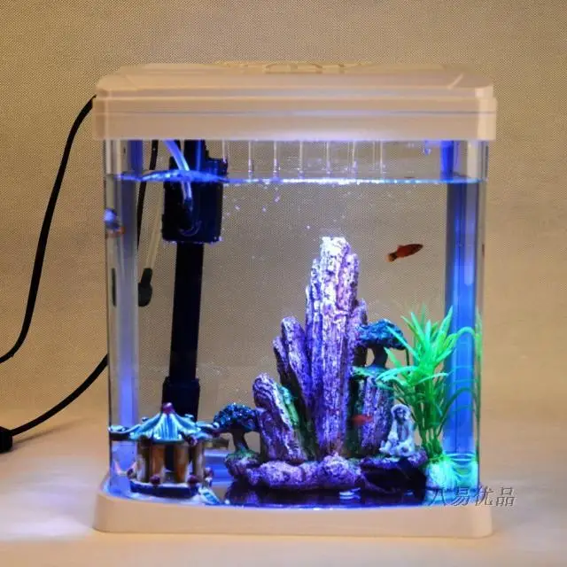 Mini desk aquarium fish tank tropical fish aquarium goldfish bowl with