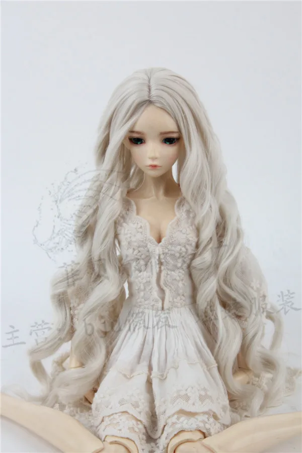 

luodoll Sd bjd doll wig 1/3 in the sub-curling bell lily blue wave 3 points 60cm doll hair