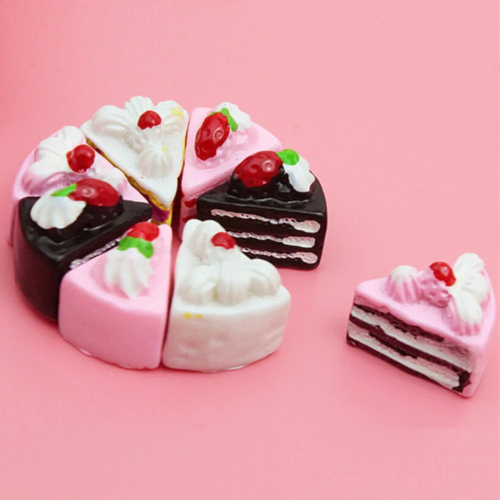 10/2PCS DIY Miniature Artificial Cake Toy