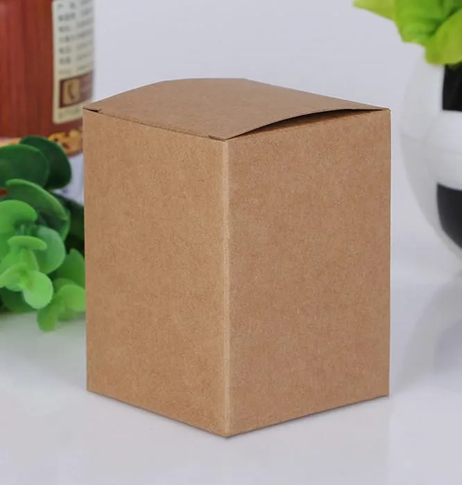 

10*10*10.5cm 10Pcs/ Lot Brown Kraft Paper Folding Gift Pack Boxes DIY Soap Gift Party Craft Chocolate Business Card Package Box