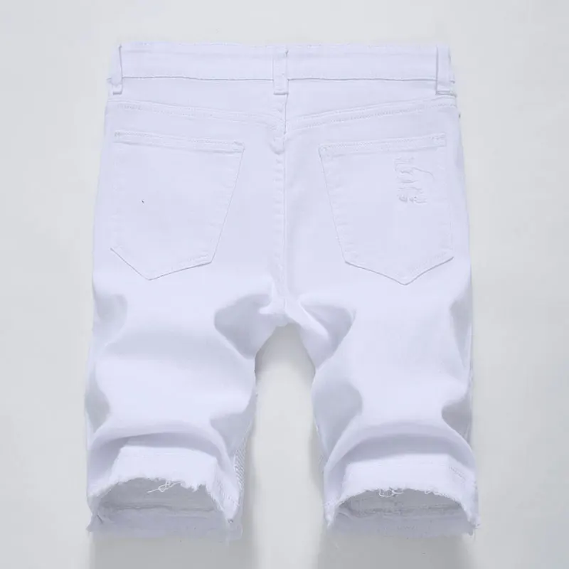 2019 летние мужские джинсовые шорты, 3 цвета, модные дизайнерские короткие рваные джинсы для мужчин, джинсовые шорты длиной до колен