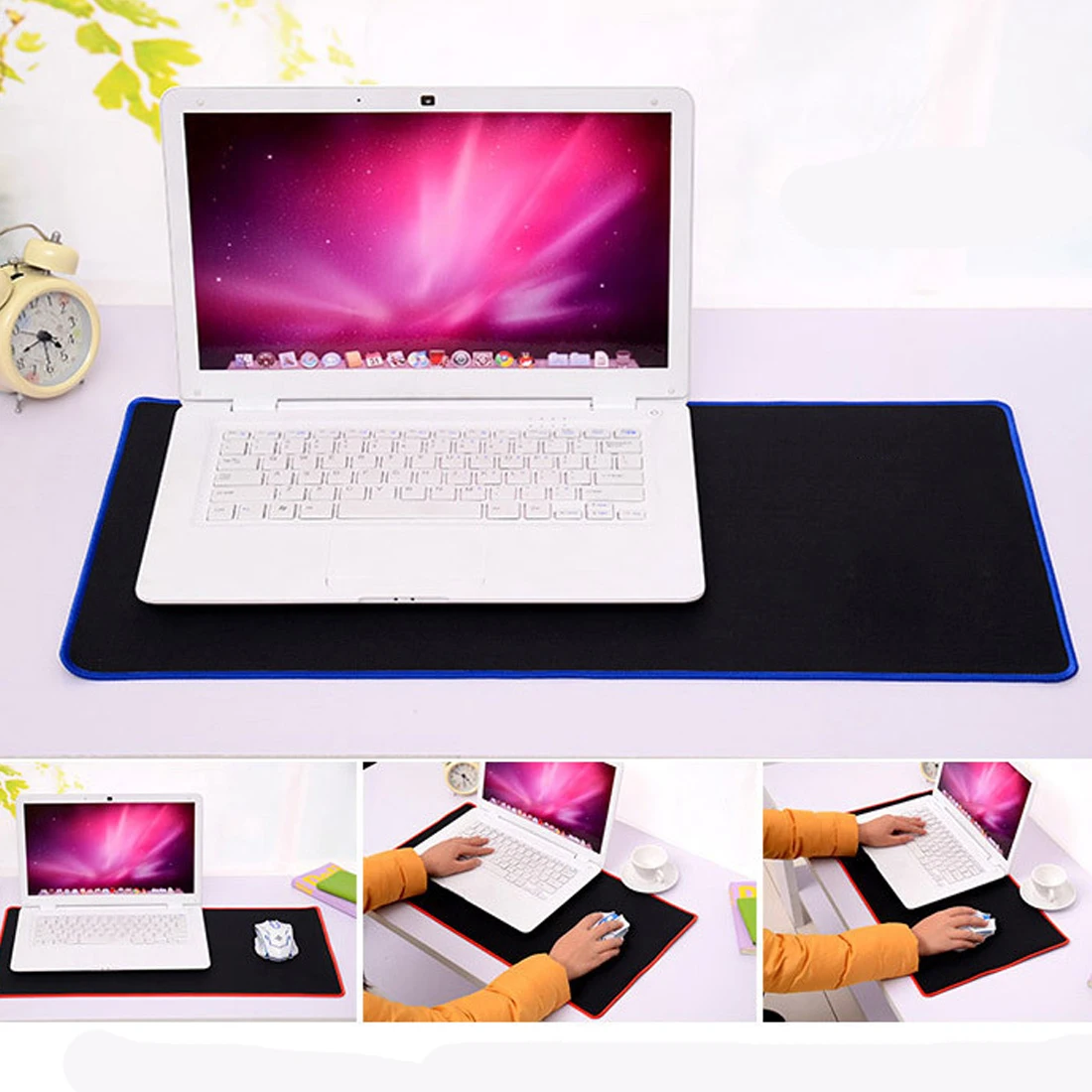  60*30cm Large Gaming Mouse Pad Red/Blue/Black/Green/Purple Locking Edge Mousepad Mouse Mat Keyboard