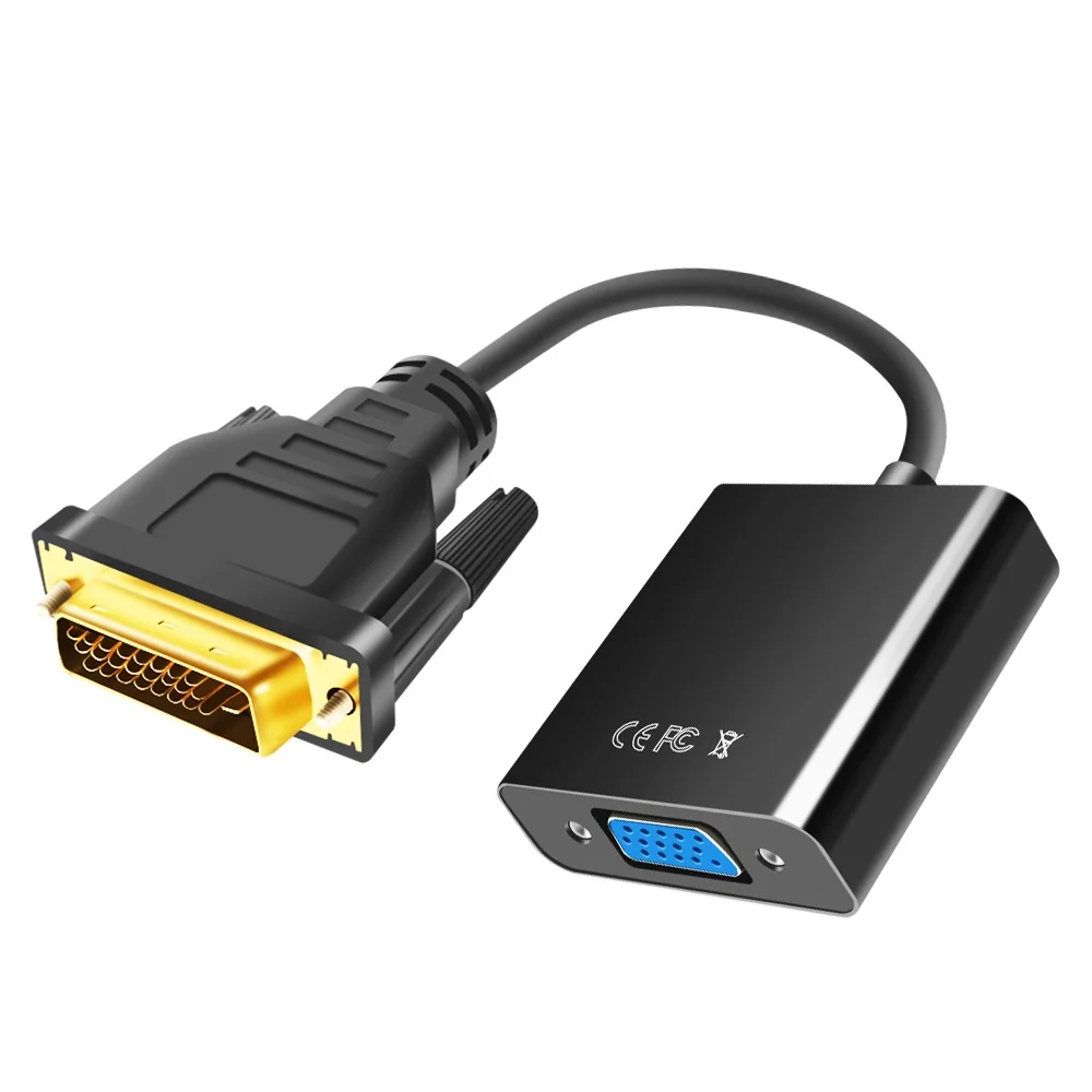 Full HD 1080P DVI D VGA папа к 15 Pin Женский HDTV конвертер адаптер монитор кабель для ПК ТВ DVD