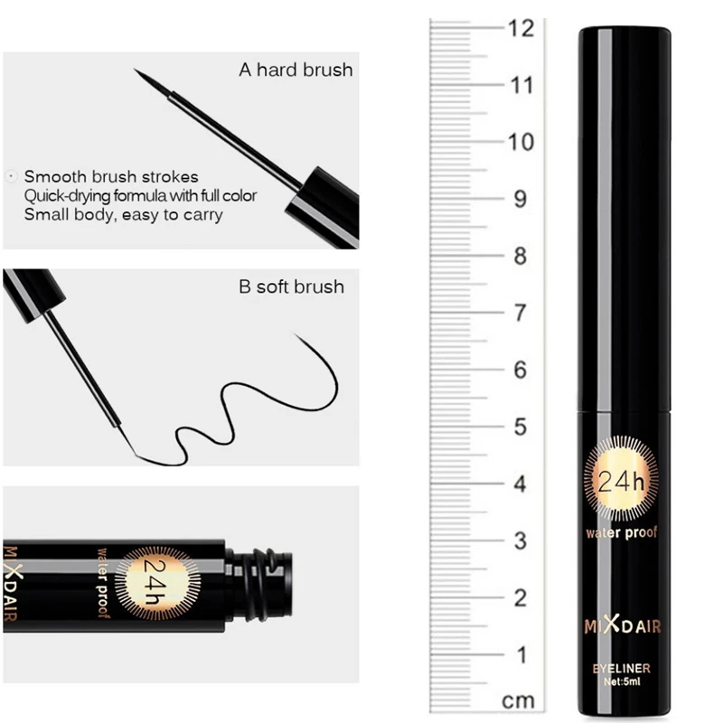 1PC Natural 5ml Quick Dry Eyeliner Liquid Long-Lasting Waterproof Smudge-Proof