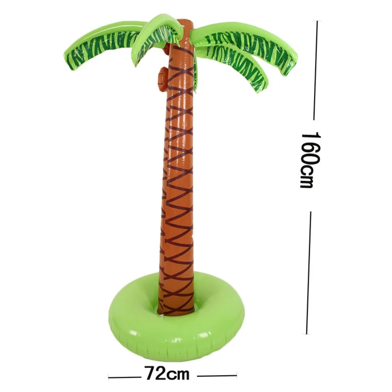 1.6 м надувные Гавайских кокосовой пальмы ПВХ завышенным детей воды Игрушечные лошадки для Sandbeach вечерние украшения Пляж Бассейн Аксессуары