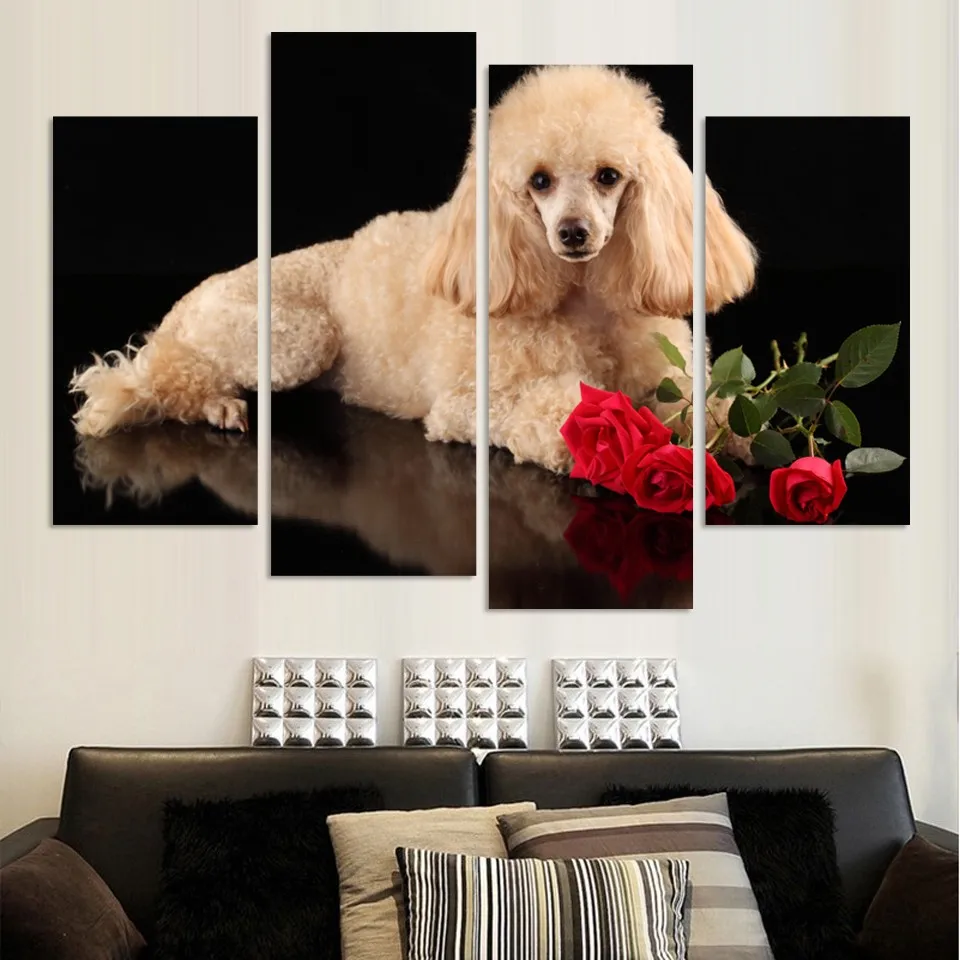 4 шт./компл. Алмазная мозаика полная вышивка алмазная милая собака живопись