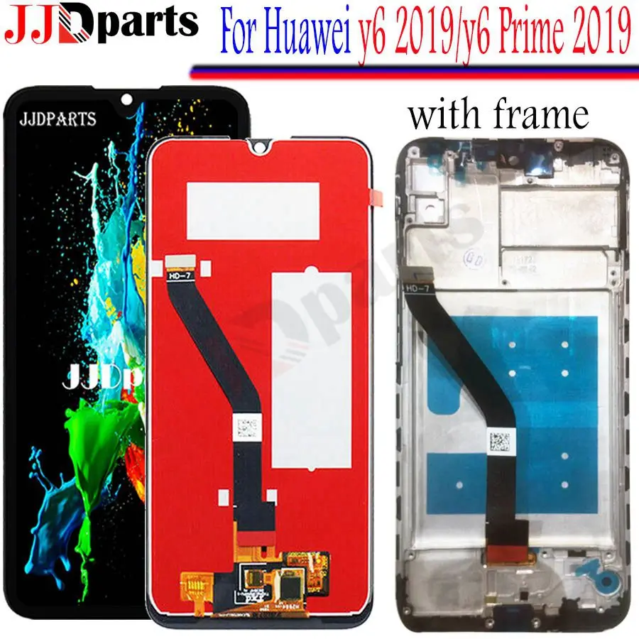 

Original Huawei y6 prime 2019 LCD Display Touch Screen Digitizer Assembly y6 2019 lcd +frame 6.1" For Huawei y6 2019 lcd screen