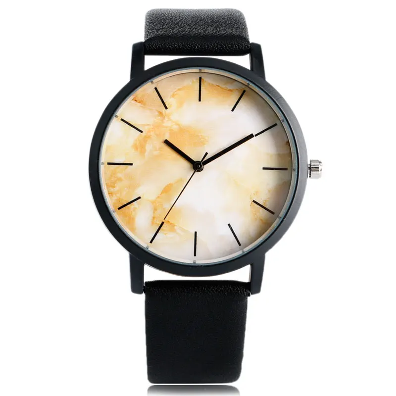 Unique Casual Quartz Leather Wrist Watch for Men Women 