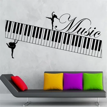 

Music Wall Stickers Muse Piano Musical Instrument Vinyl Decal