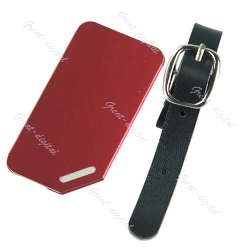 New Metal Travel Luggage Baggage Tags Aluminium Belt Buckle Adress Holder