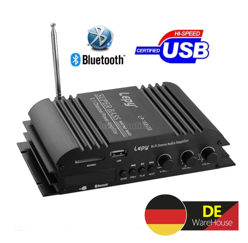 

Nobsound Lepy LP-168USB HiFi Multifunction Integrated Power Amplifier Stereo 2.1 Channel USB SD/MMC Bluetooth 4.0